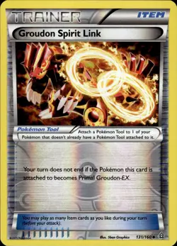Groudon Spirit Link - Reverse Holo - Primal Clash 131/160 - NM - Pokemon - Image 1