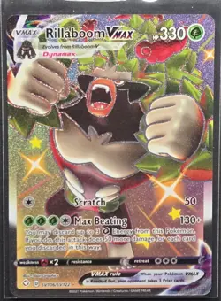 Rillaboom Vmax SV106/SV122 Shining Fates Full Art Pokemon 2021 - Image 1