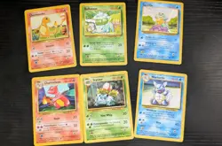 1999 Pokemon Base Set Starter Evolution Lot – Charmander Charmeleon Bulbasaur... - Image 1