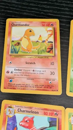 1999 Pokemon Base Set Starter Evolution Lot – Charmander Charmeleon Bulbasaur... - Image 2