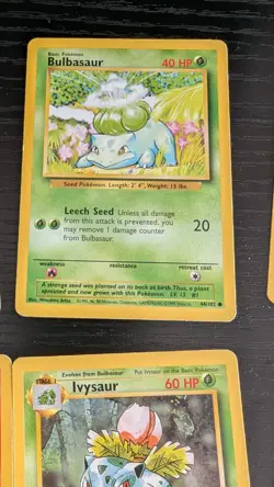 1999 Pokemon Base Set Starter Evolution Lot – Charmander Charmeleon Bulbasaur... - Image 3