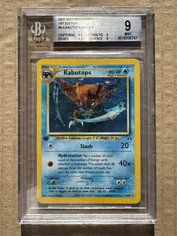 1999 Pokemon Fossil Unlimited Kabutops #09 Holo BGS - Image 1
