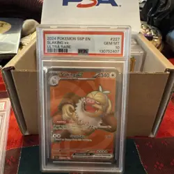 PSA 10 GEM 2024 Pokemon Surging Sparks SLAKING EX #227 Ultra Rare - Image 1