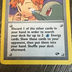 Misty's Tears Uncommon Unlimited Gym Challenge 118/132 HP Pokemon TCG - Image 4
