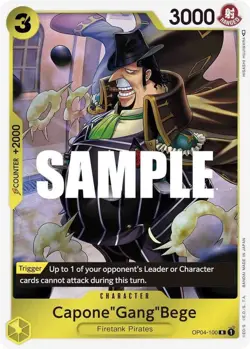 One Piece Capone"Gang"Bege (OP04-100/202) OP04 Kingdoms of Intrigue NM FOIL - Image 1