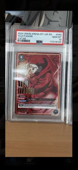 Union Arena PSA10 Yuji Itadori 040 SR*** UE03BT/JJK-1-040 Jujutsu Kaisen 3 STAR - Image 1