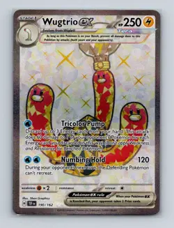 Wugtrio ex 190 Pokemon Temporal Forces Full Art Ultra Rare Card NM+ - Image 1