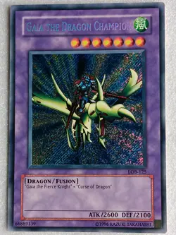 YuGiOh Cards - Gaia The Dragon Champion - LOB-125 **Near Mint** - Image 1