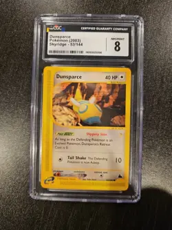 Pokemon TCG Dunsparce Card 53/144 Skyridge 2003 CGC 8 - Image 1