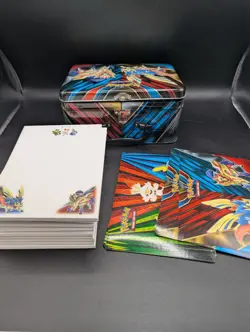 Pokemon Trading Card Game Storage Box filled w/ pokemon stationery and stickers! - Image 4
