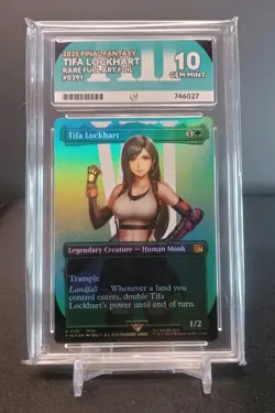 MTG Final Fantasy - Tifa Lockhart - Foil Borderless Ace Graded 10 - Image 1