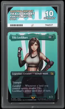 MTG Final Fantasy - Tifa Lockhart - Foil Borderless Ace Graded 10 - Image 2