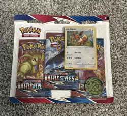 Pokemon Battle Styles Three 3 Booster Pack Blister - EEVEE - Sealed - Image 1
