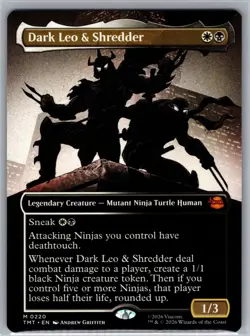 Dark Leo & Shredder (Borderless) M Teenage Mutant Ninja Turtles 220 NM - Image 1
