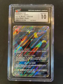 2017 POKEMON SUN & MOON #142 FULL ART/UMBREON GX CGC 10 - Image 1