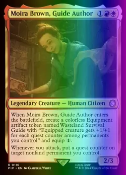 MTG Magic the Gathering Moira Brown, Guide Author (110/1189) Fallout LP FOIL - Image 1