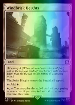 MTG Magic the Gathering Windbrisk Heights (315/1189) Fallout LP FOIL - Image 1