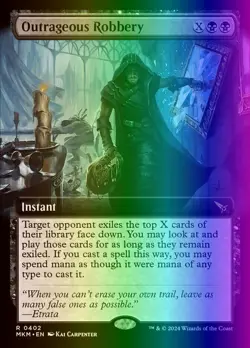 MTG Outrageous Robbery (402/499) Murders at Karlov Manor LP FOIL - Image 1