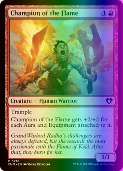 MTG Champion of the Flame (210/1455) Commander Masters LP FOIL - Image 1
