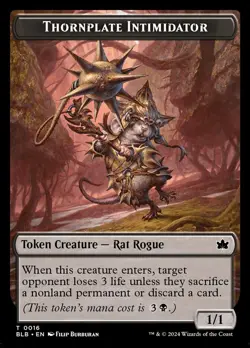 MTG Magic the Gathering Token - Thornplate Intimidator (16/427) Bloomburrow LP - Image 1