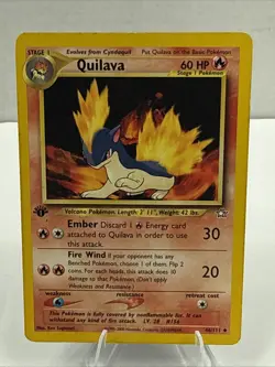 2000 Pokemon Neo Genesis 1st Edition Quilava #46/111 - Image 1