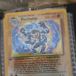 Pokemon Machamp Base Set 8/102 Holo Rare Unlimited Stage 2 100 HP English - Image 1