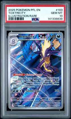 2025 POKEMON PFL EN TOXTRICITY ILLUSTRATION RARE PSA 10 - Image 1