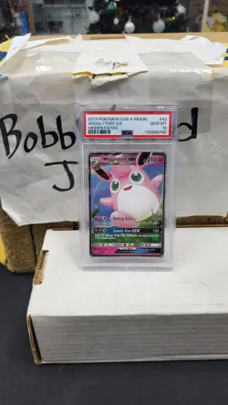 2019 WIGGLYTUFF GX FULL ART HIDDEN FATES POKEMON TCG PSA 10 GEM MINT #42/68 - Image 1