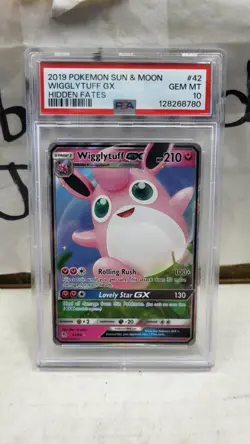 2019 WIGGLYTUFF GX FULL ART HIDDEN FATES POKEMON TCG PSA 10 GEM MINT #42/68 - Image 2
