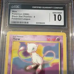 Pokemon Mew Black Star Promo CGC Gem Mint 10 08/53 Wizards 2000 - Image 3