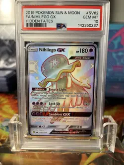 Pokemon PSA 10 Nihilego GX Hidden Fates SV62 - Image 2