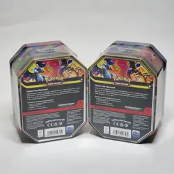 Pokemon TCG Mega Charizard Both X And Y Factory Sealed Tins - Image 2