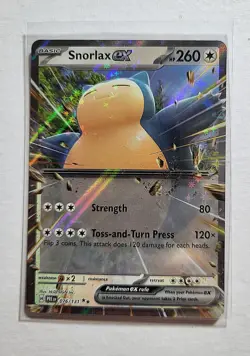 Snorlax EX 076/131 Sv: Prismatic Evolutions Holographic Card Pokemon TCG - Image 1