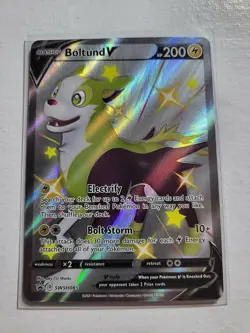 Boltund V Sword & Shield Black Star Promo Holographic Card Pokemon TCG - Image 1