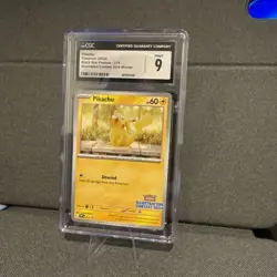 CGC MINT 9 Pikachu Black Star Promo 214 Illustration Contest Pokemon Card - Image 2