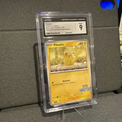 CGC MINT 9 Pikachu Black Star Promo 214 Illustration Contest Pokemon Card - Image 3