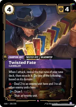 Twisted Fate - Gambler [OGN - 200/298] - LP [Foil] TCG Riftbound - Image 1