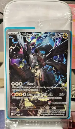 N's Zekrom 031 Ascended Heroes Pokemon Center Stamped Promo SEALED - Image 1