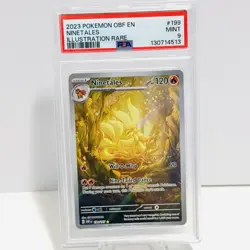 2023 Pokemon OBF EN Ninetales Illustration Rare PSA 9 Mint #199 - Image 1