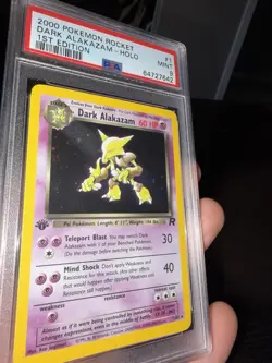 Pokemon Dark Alakazam 1st Edition Holo Team Rocket PSA 9 1/82 - Image 2