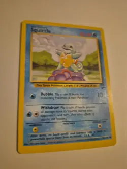 Pokemon Squirtle 063/102 Base Set Basic 40 HP Common Regular Mitsuhiro Arita - Image 3