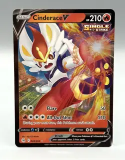 Cinderace V 044/264 Full Art Ultra Rare Fusion Strike Pokemon NM/M - Image 1