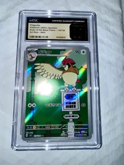 Pokemon Pidgeotto 119/108 Art Rare Japanese Ruler of Black Flame CGC 10 PRISTINE - Image 1