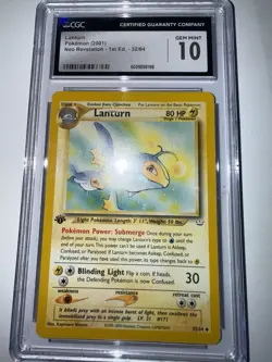 Pokemon TCG 2001 1st Edition Lantern CGC 10 Gem Mint - Image 5
