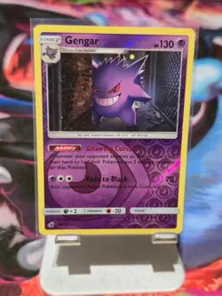 Gengar 38/111 Pokemon Sun & Moon Crimson Invasion Reverse Holo Rare 38/111 TCG - Image 1
