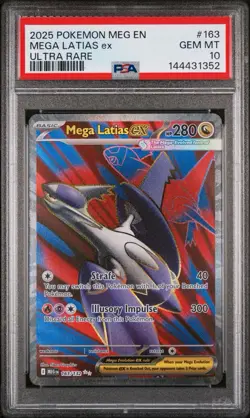 2025 POKEMON MEG EN-MEGA EVOLUTION ULTRA RARE #163 MEGA LATIAS EX PSA 10 - Image 1