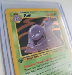 Pokemon TCG Muk Fossil 13/62 Holo 1st Edition Holo Rare - Image 2