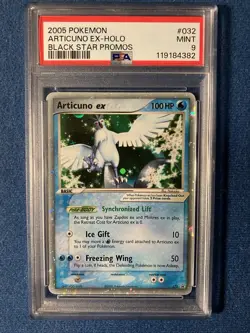 Pokemon Articuno EX Black Star Promos 2005 Holo Rare #032 PSA 9 Mint - Image 1