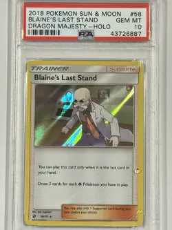 POKEMON BLAINE's LAST STAND #52/68 RARE REVERSE HOLOFOIL NM CARD HIDDEN FATES - Image 1