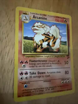 Arcanine Non Holo Rare Pokemon TCG Card Base Set 2 33/130 1999 Vintage LP - Image 3